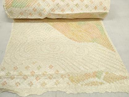 平和屋着物▼羽織・コート 解き反物 羽尺 絞り 霞文 逸品 DABD8053zzz