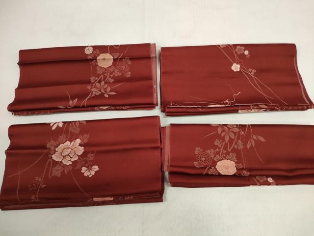 平和屋着物▼小紋 解き反物 着尺 菊 牡丹 逸品 DABD8072zzz
