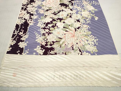 平和屋着物●京都の和装業の老舗一門　千切屋治兵衞　振袖　解き反物　着尺　花尽くし　金彩　逸品　DABD8075zzz
