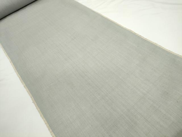平和屋着物●本場結城紬　重要無形文化財　反物　着尺　薄雲鼠色　証紙付き　逸品　未使用　DABD8089zzz