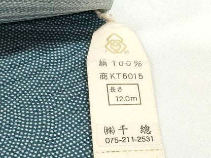 平和屋着物●創業460年・千總　江戸小紋　反物　着尺　鮫小紋柄　タグ付き　逸品　未使用　DABD8091zzz