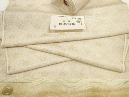 平和屋着物●創業460年・千總　小紋　反物　着尺　花尽くし　金通し地　高島屋扱い　逸品　未使用　DABD8096zzz