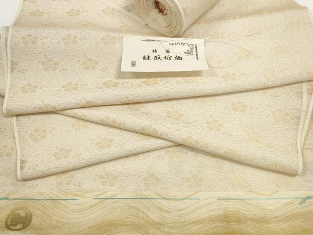 平和屋着物●創業460年・千總　小紋　反物　着尺　花尽くし　金通し地　高島屋扱い　逸品　未使用　DABD8096zzz