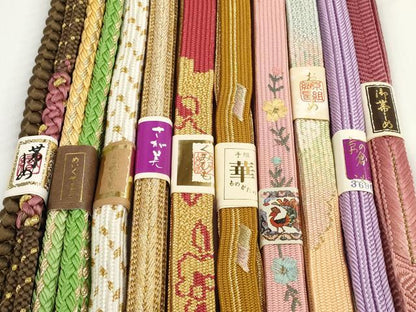 平和屋着物●和装小物　帯締め10本セット　礼装用　組紐　高麗組　笹浪組　金糸　めいくやまと・さが美扱い　逸品　未使用　DABD8131zzz
