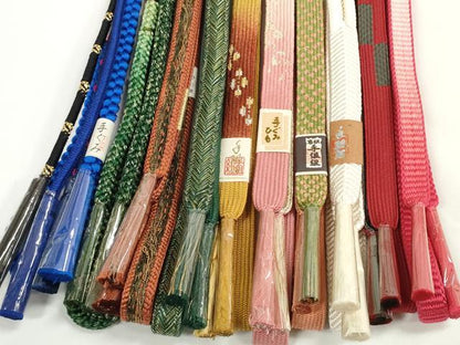 平和屋着物●和装小物　帯締め10本セット　礼装用　手組紐　高麗組　笹浪組　鎌倉組　金糸　逸品　未使用　DABD8133zzz
