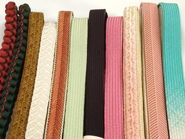 平和屋着物●和装小物　帯締め10本セット　組紐　高麗組　笹浪組　金糸　逸品　未使用　DABD8135zzz