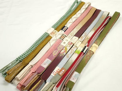 平和屋着物●和装小物　帯締め10本セット　礼装用　組紐　手描友禅　高麗組　笹浪組　大和組　金銀糸　逸品　未使用　DABD8137zzz