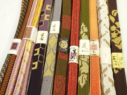 平和屋着物●和装小物　帯締10本セット　礼装用　手組　高麗組　奈良組　金糸　逸品　未使用　DABD8139zzz