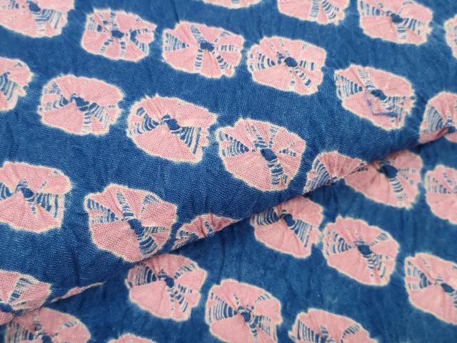 平和屋着物＊夏物　有松鳴海絞り　浴衣　反物　着尺　蜘蛛絞り　綿　逸品　未使用　DABD8141zzz
