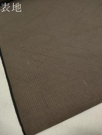 平和屋着物＊夏物　色無地　反物　着尺　幾何学紋紗　樺茶色　逸品　未使用　DABD8194zzz