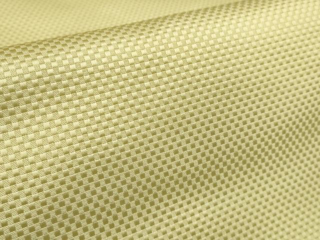 平和屋着物●西陣　川島織物セルコン謹製　名古屋帯　帯反物　石目文　淡黄色　証紙付き　逸品　未使用　DABD8228zzz