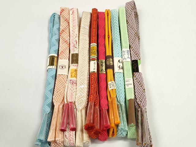 平和屋着物＊夏物　和装小物　帯締め10本セット　レース織　手組紐　組紐　逸品　未使用　DABD8284zzz