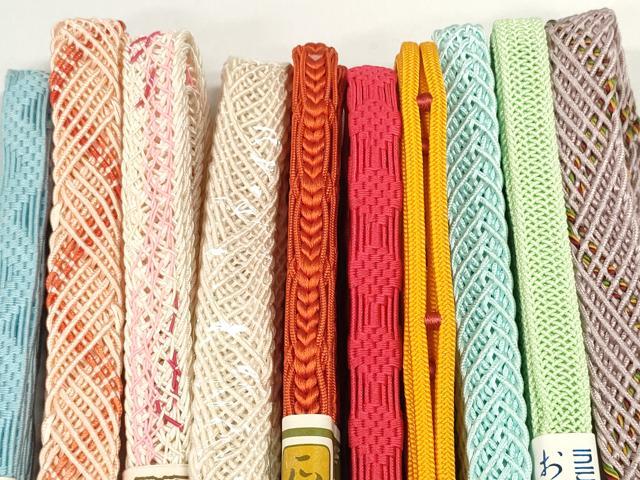 平和屋着物＊夏物　和装小物　帯締め10本セット　レース織　手組紐　組紐　逸品　未使用　DABD8284zzz