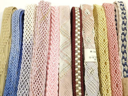 平和屋着物＊夏物　和装小物　帯締め10本セット　レース織　手組紐　組紐　金糸　正絹　逸品　未使用　DABD8286zzz