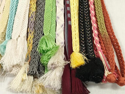 平和屋着物＊夏物　和装小物　帯締め20本セット　レース織　銀糸　逸品　DABD8297zzz
