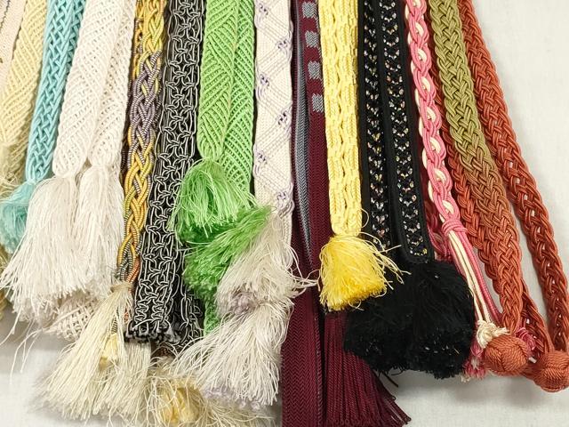 平和屋着物＊夏物　和装小物　帯締め20本セット　レース織　銀糸　逸品　DABD8297zzz