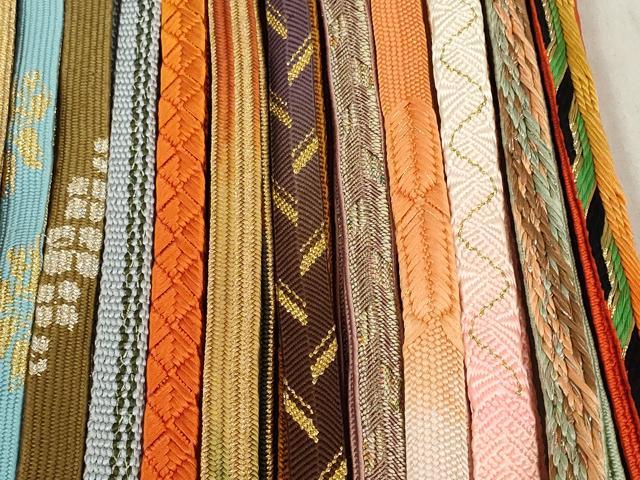 平和屋着物●和装小物　帯締め20本セット　手組　刺繍　高麗組　笹浪組　観世組　冠組　金糸　逸品　DABD8300zzz
