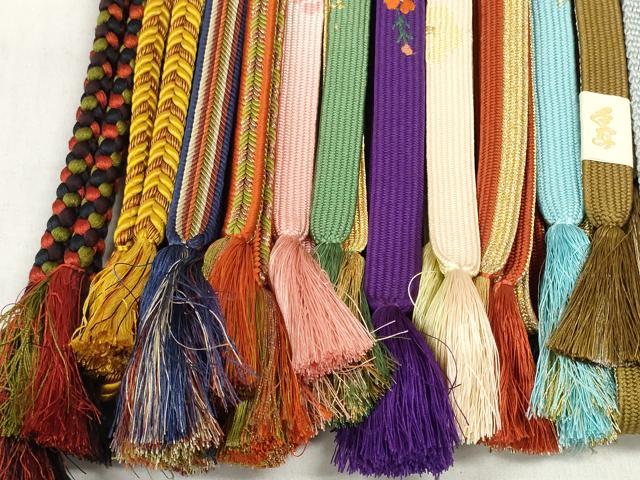 平和屋着物●和装小物　帯締め20本セット　手組　刺繍　高麗組　笹浪組　観世組　冠組　金糸　逸品　DABD8300zzz