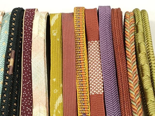 平和屋着物●和装小物　帯締め20本セット　高麗組　笹浪組　亀甲組　御岳組　観世組　金糸　逸品　DABD8306zzz