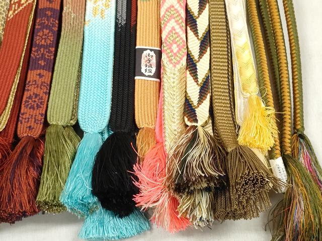 平和屋着物●和装小物　帯締め20本セット　高麗組　笹浪組　鎌倉組　御岳組　冠組　角八つ組　金糸　逸品　DABD8308zzz