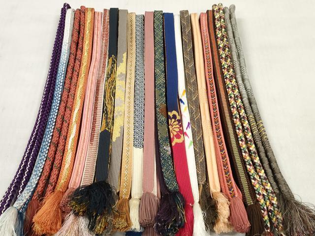 平和屋着物●和装小物　帯締め20本セット　高麗組　笹浪組　御岳組　鎌倉組　冠組　鴨川組　大和組　金糸　逸品　DABD8311zzz