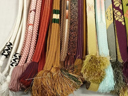 平和屋着物●和装小物　帯締め20本セット　あわじ玉　小田巻　高麗組　笹浪組　奈良組　冠組　畝組　金糸　逸品　DABD8313zzz