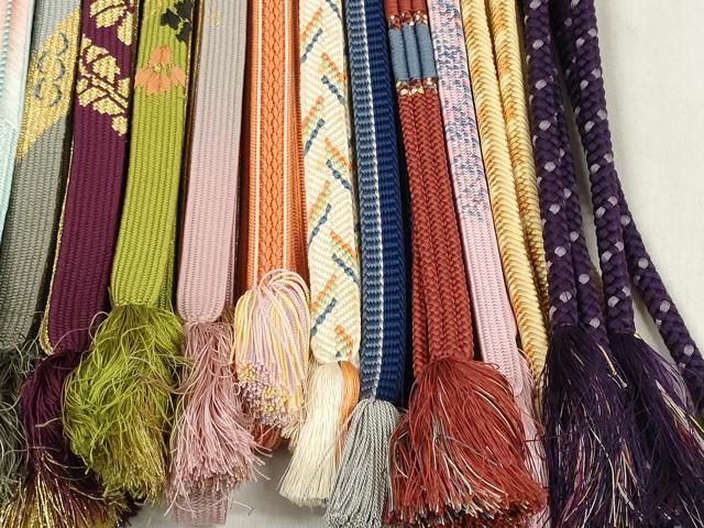 平和屋着物●和装小物　帯締め20本セット　あわじ玉　小田巻　高麗組　笹浪組　奈良組　冠組　畝組　金糸　逸品　DABD8313zzz