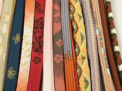 平和屋着物●和装小物　帯締め20本セット　高麗組　笹浪組　畝組　唐組　冠組　鎌倉組　大和組　金銀糸　逸品　DABD8315zzz