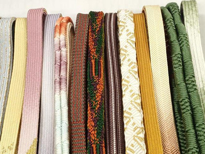 平和屋着物●和装小物　帯締め20本セット　あわじ玉　小田巻　高麗組　笹浪組　唐組　鴨川組　金糸　長尺あり　逸品　DABD8320zzz