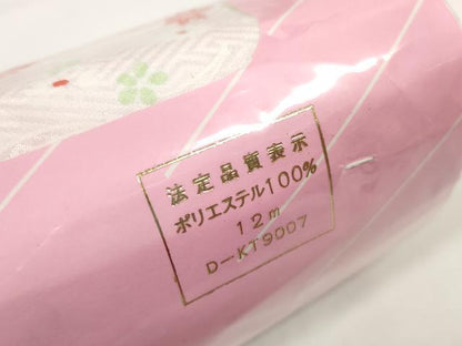 平和屋着物▼長襦袢 反物 着尺 友禅襦袢 麗人 楓松葉文 洗える着物 未使用 DABD8350zzz