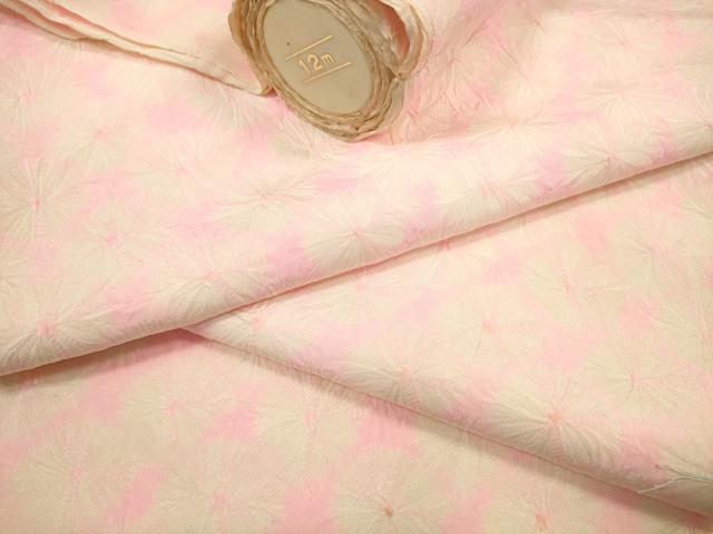 平和屋着物▼長襦袢　反物　着尺　蜘蛛絞り　逸品　未使用　DABD8436zzz