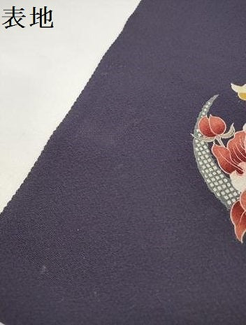 平和屋着物●名古屋帯　帯反物　紅型染帯　花丸文　逸品　未使用　DABD8454zzz