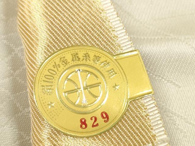 平和屋着物●西陣　木原織物謹製　名古屋帯　帯反物　花唐草文　金糸　証紙付き　逸品　未使用　DABD8456zzz