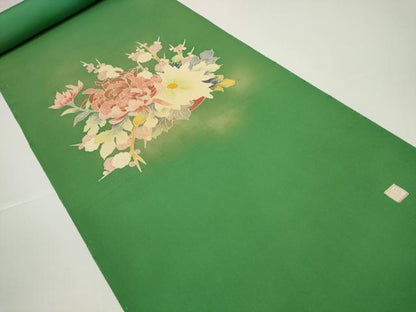 平和屋着物●塩瀬　名古屋帯　帯反物　作家物　乱菊　梅花文　逸品　未使用　DABD8463zzz