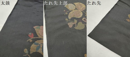 平和屋着物●西陣　1854年創業　帯屋捨松　名古屋帯　帯反物　花間道　証紙付き　逸品　未使用　DABD8464zzz