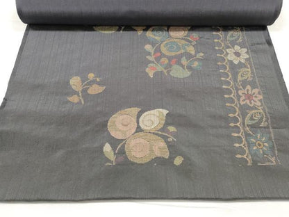 平和屋着物●西陣　1854年創業　帯屋捨松　名古屋帯　帯反物　花間道　証紙付き　逸品　未使用　DABD8464zzz