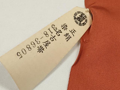 平和屋着物●塩瀬　名古屋帯　帯反物　駒刺繍　椿　金彩　逸品　未使用　DABD8465zzz