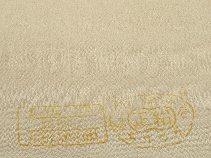 平和屋着物●小紋　反物　着尺　花尽くし　鬼しぼ縮緬　逸品　未使用　DABD8489zzz