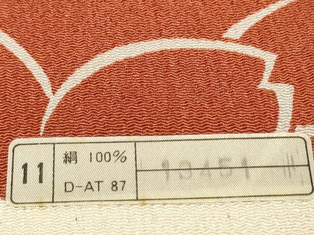 平和屋着物●小紋　反物　着尺　花尽くし　鬼しぼ縮緬　逸品　未使用　DABD8489zzz