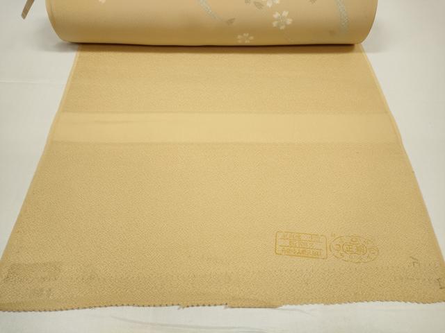 平和屋着物●小紋　反物　着尺　舞桜文　金彩　逸品　未使用　DABD8493zzz