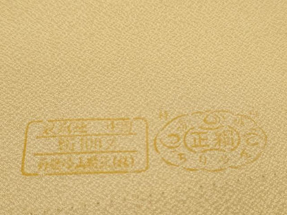 平和屋着物●小紋　反物　着尺　舞桜文　金彩　逸品　未使用　DABD8493zzz