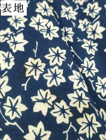 平和屋着物＊夏物　竺仙鑑製　浴衣　反物　着尺　楓尽くし　証紙付き　綿　逸品　未使用　DABD8502zzz
