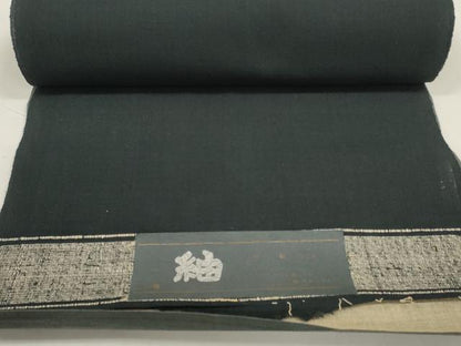 平和屋着物＊夏物　男性　紬　反物　着尺　百入茶色　川幡織物謹製　逸品　未使用　DABD8504zzz