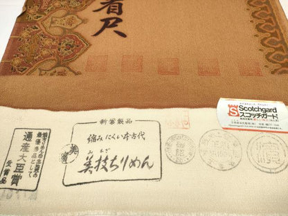 平和屋着物●小紋　反物　着尺　更紗　逸品　未使用　DABD8513zzz