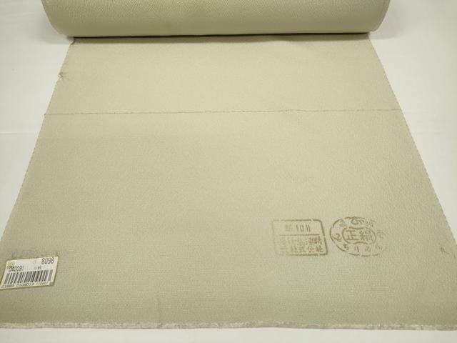 平和屋着物●小紋　反物　着尺　鹿の子文様　萩　柳鼠色　金彩　逸品　未使用　DABD8519zzz