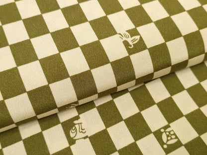 平和屋着物●長襦袢　反物　着尺　京たより　市松宝尽くし　逸品　未使用　DABD8540zzz