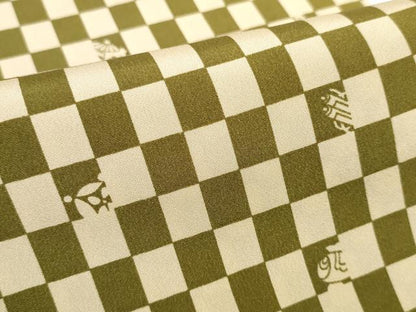 平和屋着物●長襦袢　反物　着尺　京たより　市松宝尽くし　逸品　未使用　DABD8540zzz