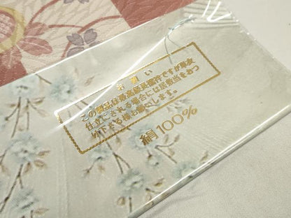 平和屋着物●長襦袢　反物　着尺　彩めぐり　短冊芝桜文　万寿菊　逸品　未使用　DABD8541zzz
