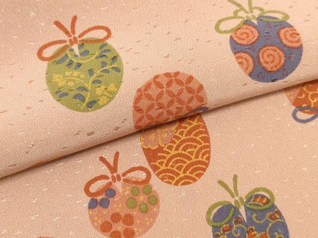 平和屋着物●長襦袢　反物　着尺　大正友禅　仕覆文　丹後ちりめん　逸品　未使用　DABD8544zzz