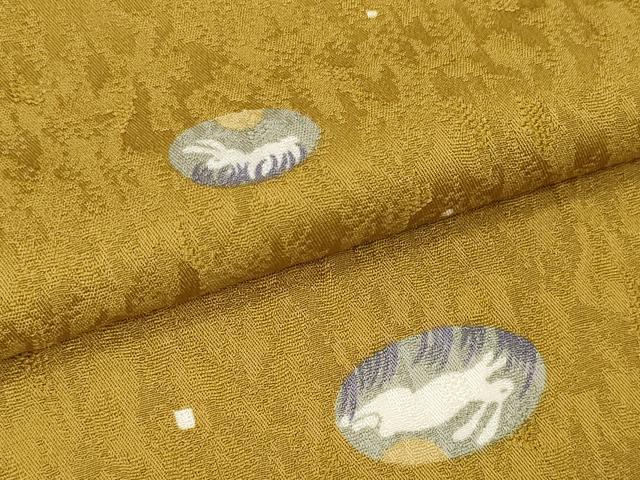 平和屋着物●小紋　反物　着尺　跳兎　丹後ちりめん　逸品　未使用　DABD8547zzz